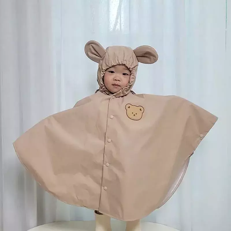 Kids Raincoat Korea 2024 New Children's Cute Raincoat Bear Waterproof Baby Raincoat For Girls Boys 1-4Years Kids