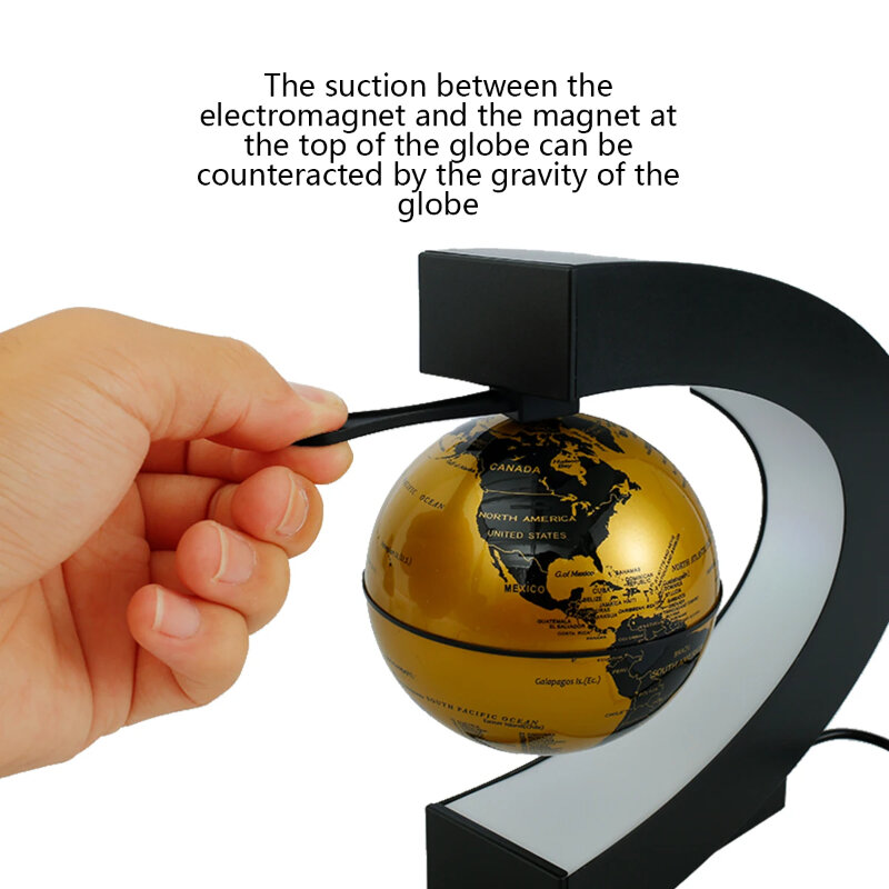 LED Magnetic Levitation Globe Birthday Gift For Men And Women Earth Floating Lamp Rotating Globe Bedside Lamp Novelty Gift