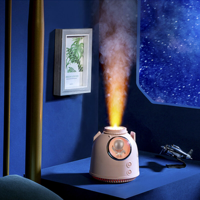 Cartoon Raum Astronaut Simulation Flamme Nachtlicht USB niedlichen Luftbe feuchter Diffusor Baby zimmer Kinderzimmer Geburtstags geschenke