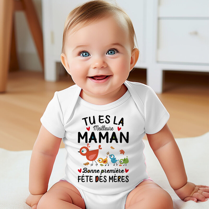 You Are The Best Mom Happy First Mother's Day Printed Baby Bodysuit Cute Newborn Summer Romper Boys Girlls Short Sleeve Jumpsuit