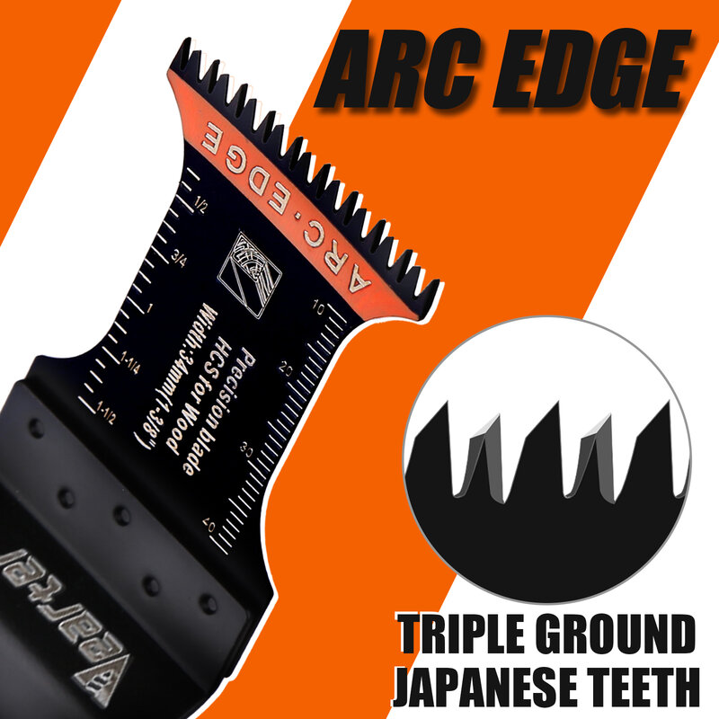 Vearter 7Pack 31mm Extra-Long HCS lama per sega Multi-utensile oscillante denti giapponesi taglio di precisione del bordo dell'arco per legno duro morbido