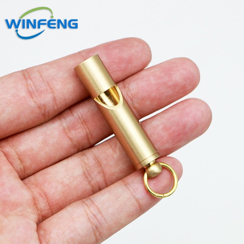 High Quality Brass Whistle Super Loud Emergency Whistle Keychain for Outdoor Camping Survival Life Saving Pet Training