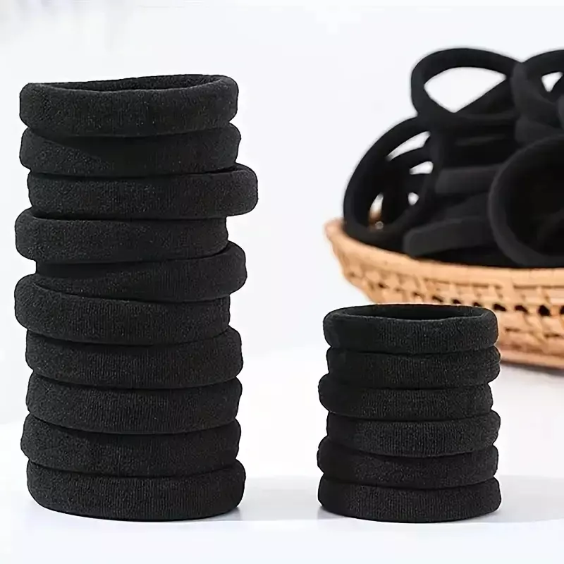 Bandas básicas para el pelo para mujer y niña, cintas de goma elásticas, simples, de 2-5cm, 10/100 piezas