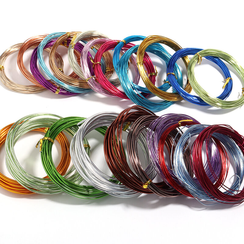5-10 metri/lotto 0.6-3mm filo di alluminio rotondo anadizato filo metallico multicolore per la creazione di gioielli accessori per bracciali fai da te artigianali