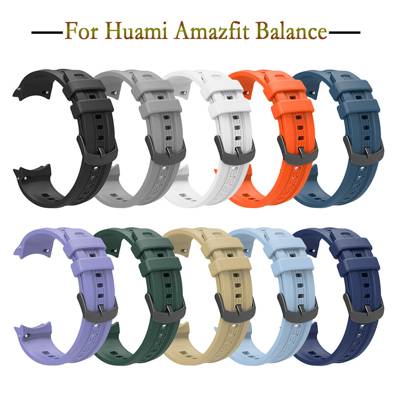 Huami Amazfit 밸런스 하이 퀄리티 실리콘 시계 밴드 교체용 스트랩, 조정 가능한 손목 밴드, 스포츠 밴드