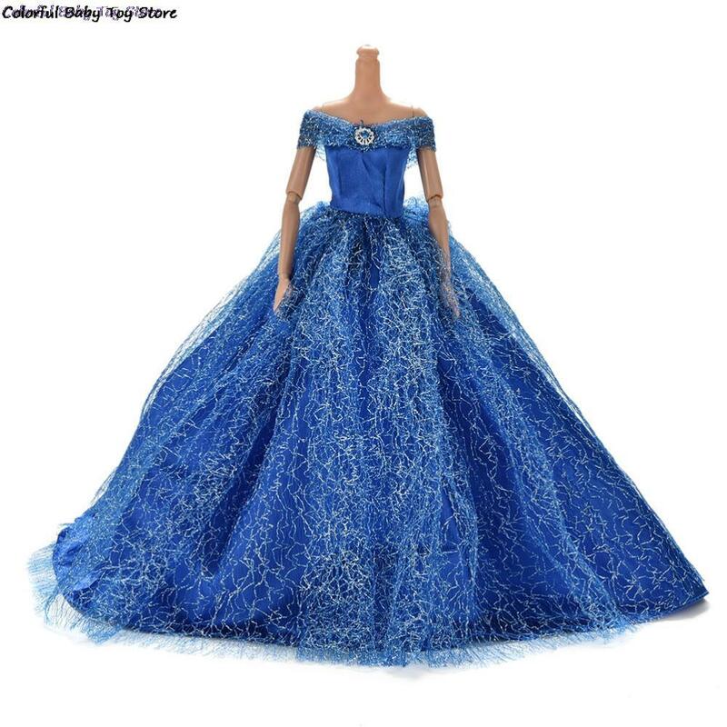 7 kolorów gorąca sprzedaż dostępna wysokiej jakości ręcznie suknia ślubna księżniczka suknia eleganckie ubrania dla sukienek dla lalek