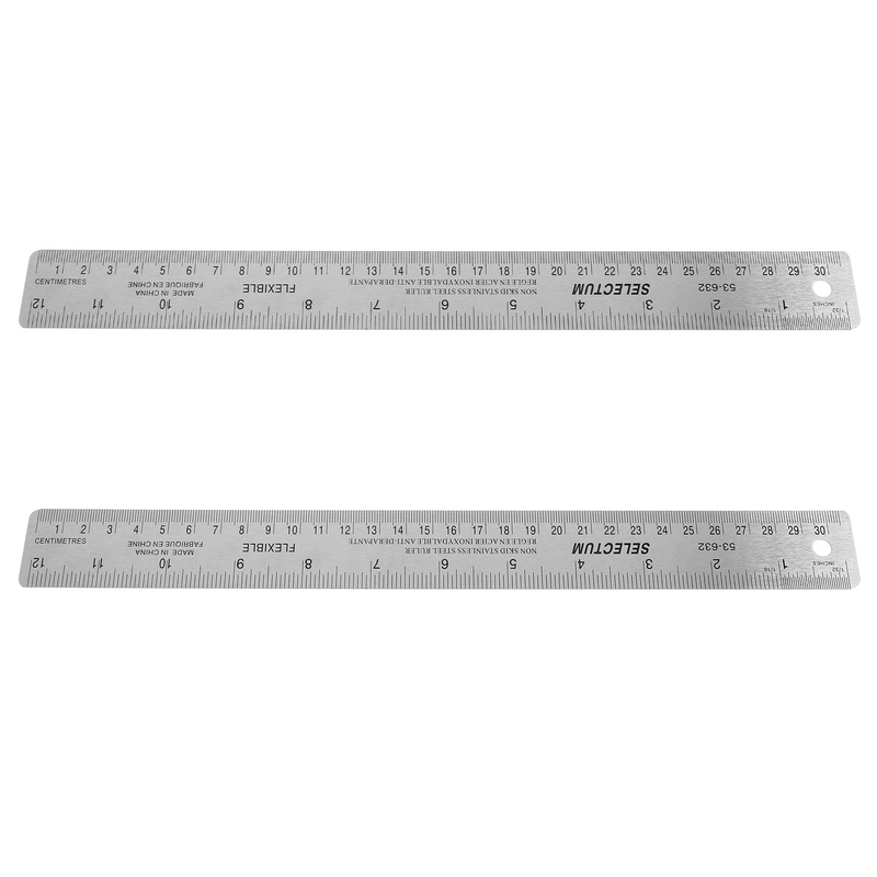 Regla de patrón de corcho de construcción de medición de Metal, medidas métricas traseras de corcho, acero recto, medición de acero con corcho