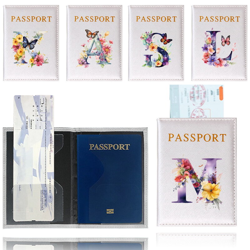 حقيبة جواز سفر من سلسلة حروف الفراشة ، أغطية للجوازات ، غطاء واقي ، حامل جواز سفر ، حقائب سفر