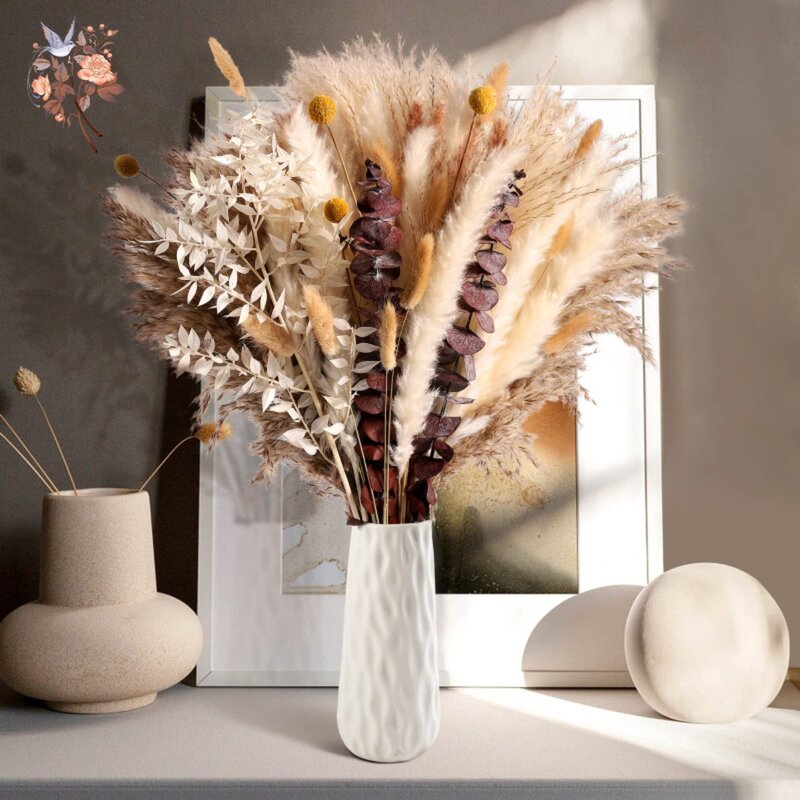 Bouquet di erba di pampa naturale fiori secchi decorazione della stanza di casa autunnale regalo di natale fai da te fiori artificiali disposizione di nozze