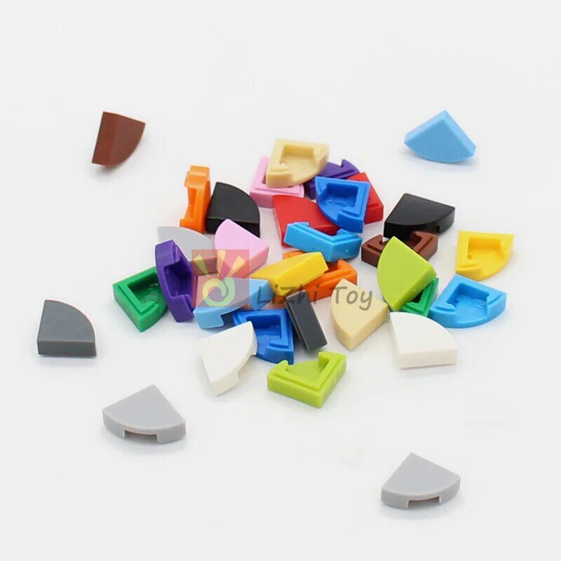 Juego de bloques de construcción modelo MOC 200 para niños, juguete de construcción de azulejo plano redondo de 1x1 cuarto, Compatible con ensamblaje de partículas, 25269 piezas