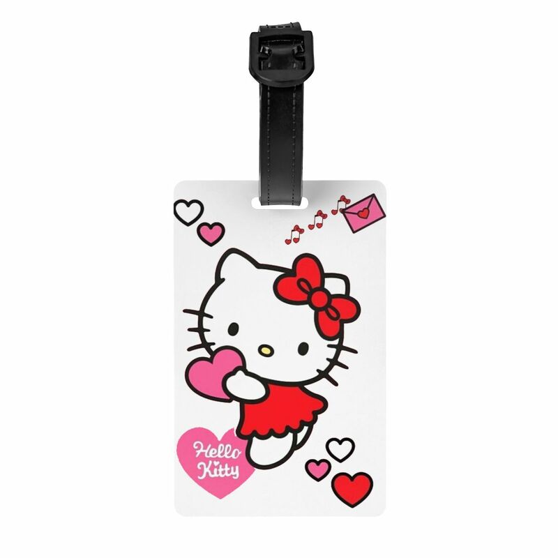 علامات الأمتعة المخصصة Hello Kitty ، غطاء الخصوصية ، بطاقة هوية الاسم ، علامات الأمتعة
