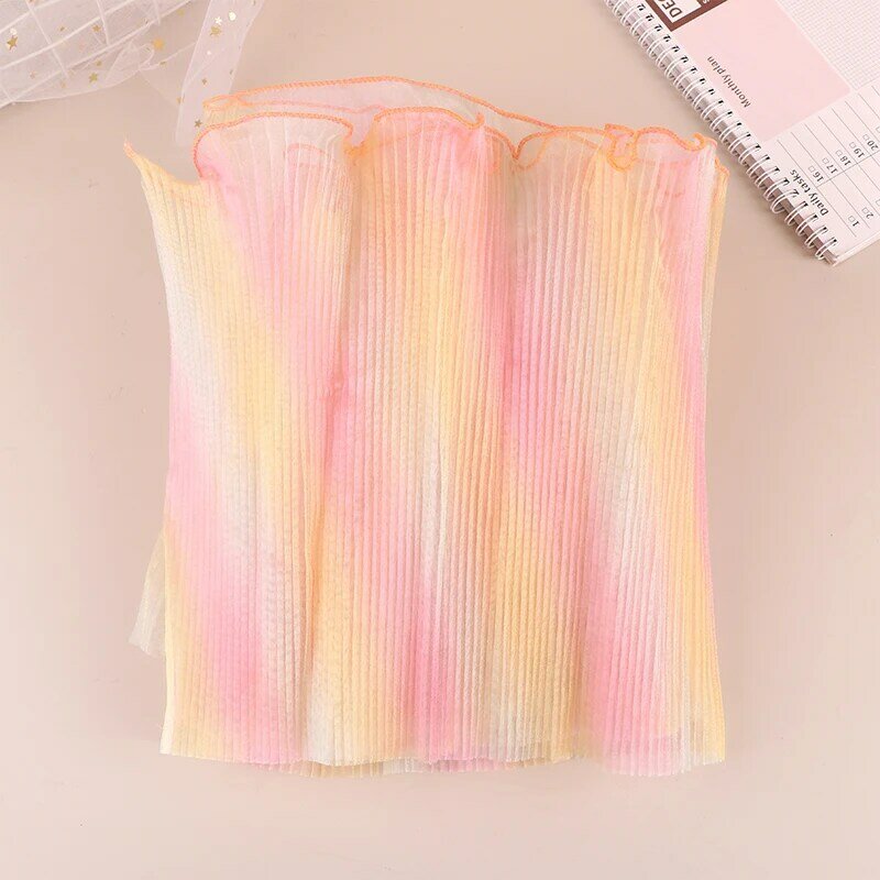 Wave Yarn Flower Wrapping Paper Pleated Yarn Florist Bouquet Packaging Lace Mesh DIY Flowers Gift Wrapper Supplies 28cmx4.5M