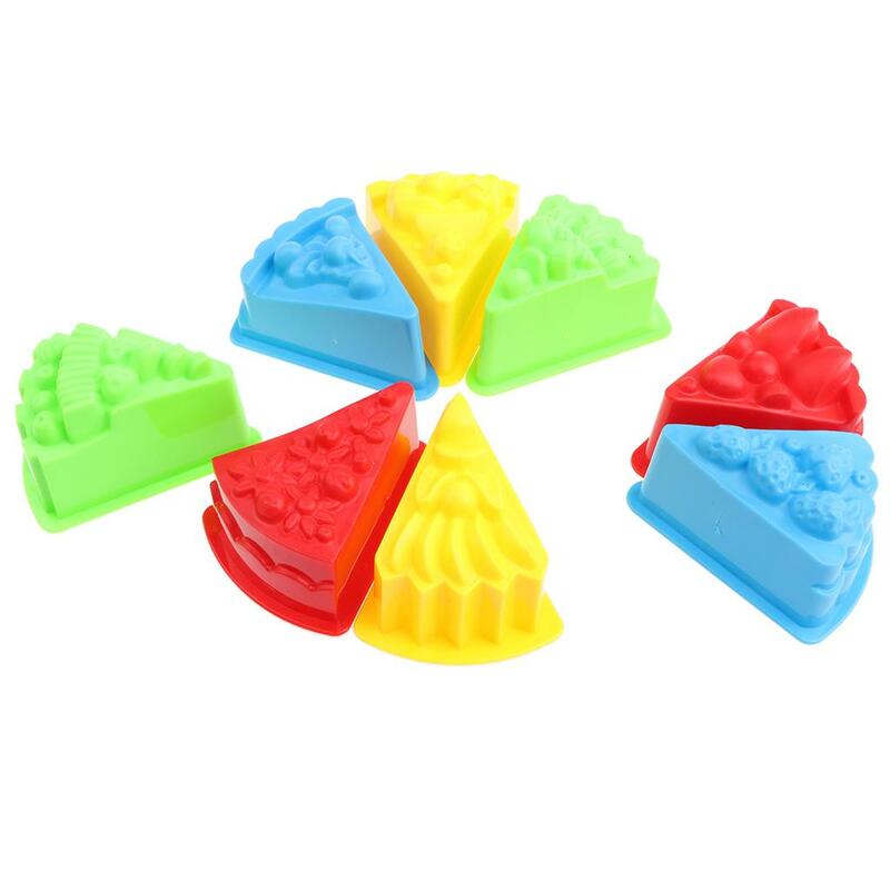Упаковка из 8 пластиковых игрушечных тортов, детские пластиковые пляжные игрушки для детей