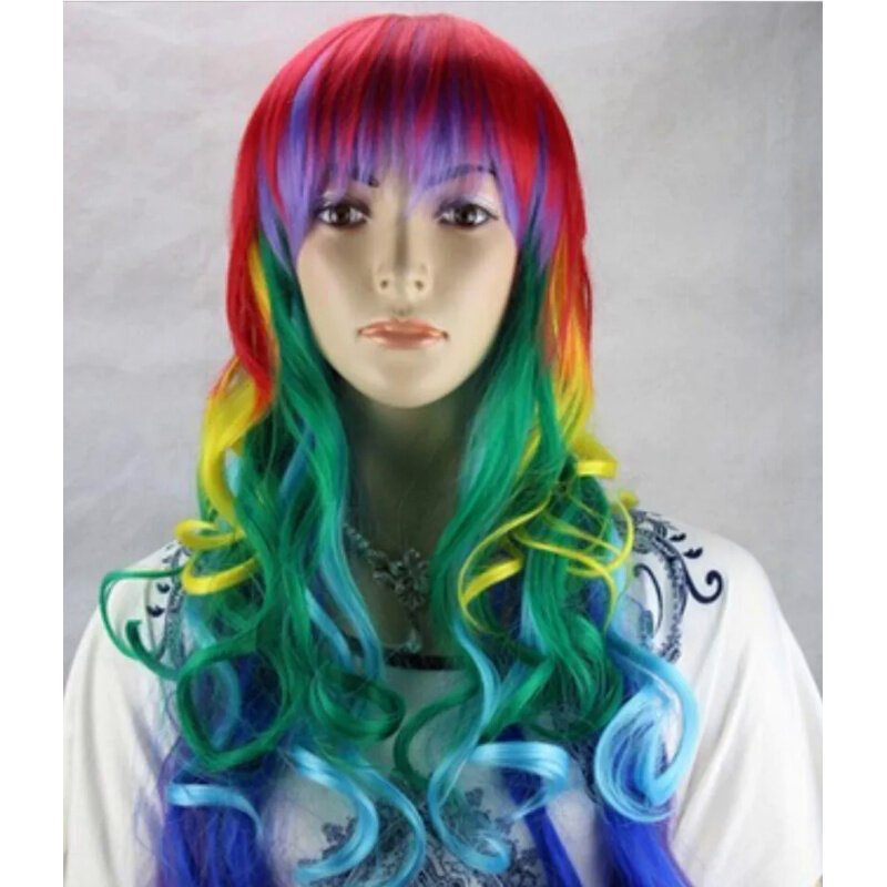 Peruka moda New long Touhou Project Mima ciemna mieszanka kolorów peruka syntetyczna Cosplay
