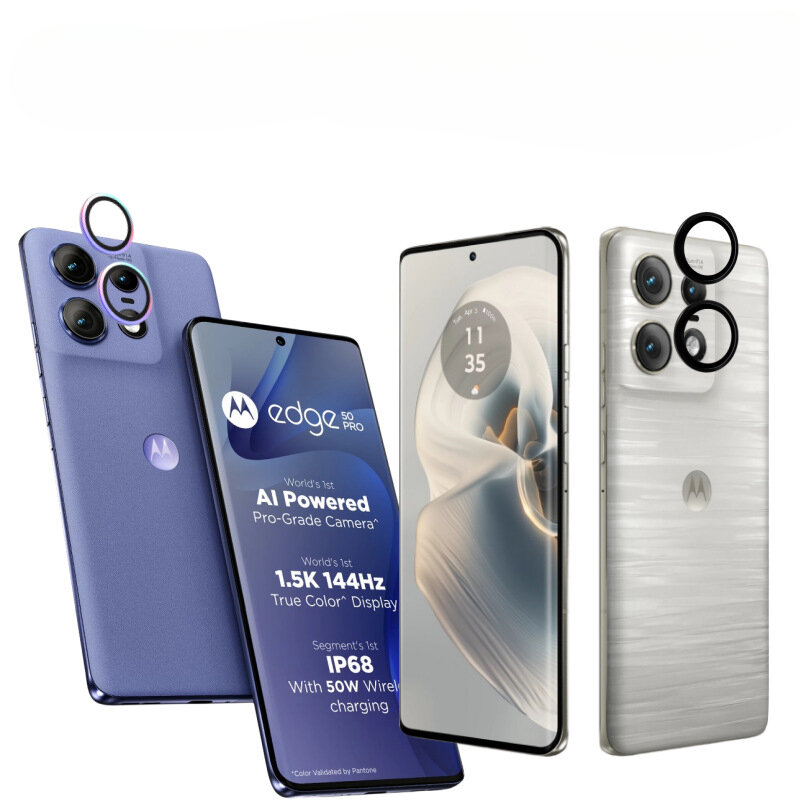 Rückfahr kamera Objektivs chutz für Motorola Moto Edge 50 Fusion Ultra Back Metallring Glas für Moto Edge50 Schutz glas abdeckung