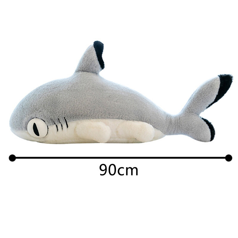 Brinquedo de pelúcia bonito tubarão para crianças, travesseiro recheado, Simulação, Criativos, Aniversário, Presentes de dia infantil