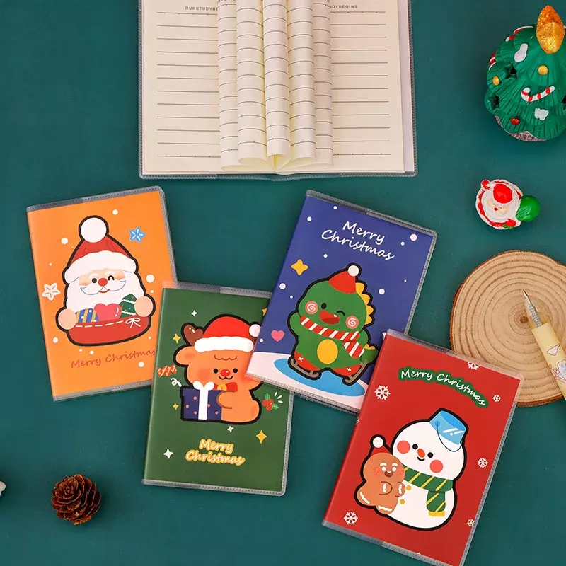 Mini cuaderno de notas de bolsillo, Bloc de notas de bendición de Navidad, notas de toma gruesas, suministros de oficina escolar