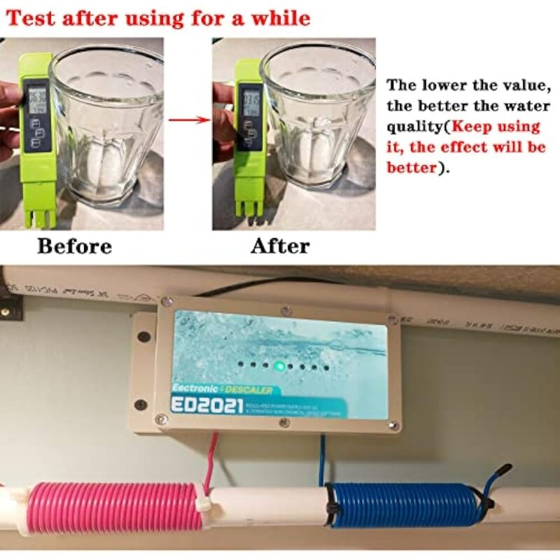 Sistema Electrónico de descalcificador de agua, eliminador de impurezas Limescale, agua potable saludable