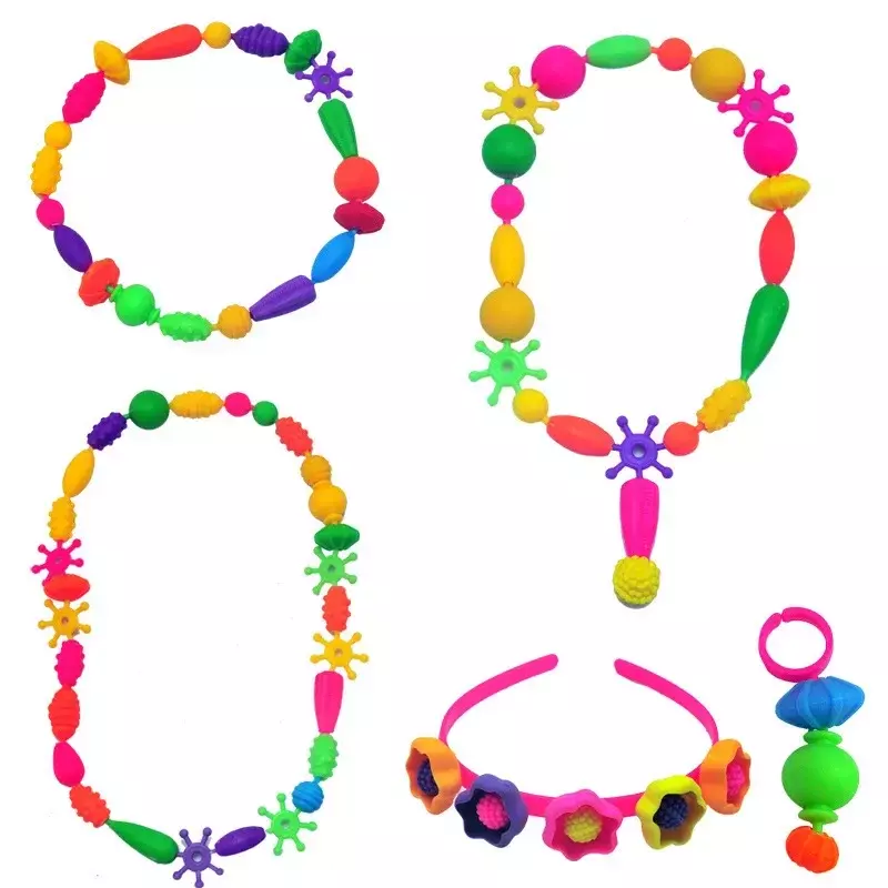 188 pezzi di perline multicolori per gioielli fatti a mano che fanno braccialetti fai da te e Set di materiali per perline da ragazza con fascia per la testa