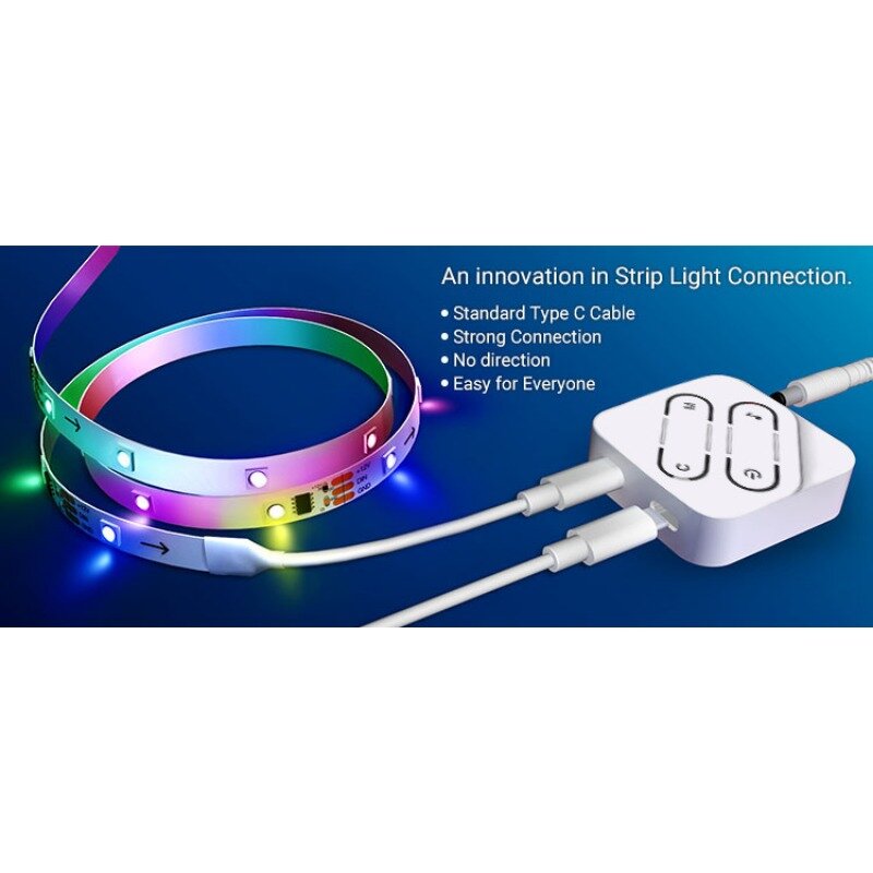 Impermeável RGB LED Light Strip, Graffiti Inteligente, WiFi Atmosfera Light Strip Set, 44 Key Music, 12V, 5050
