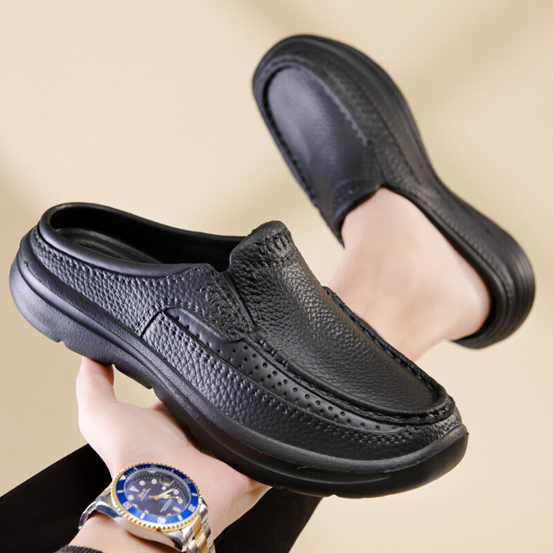 Outdoor Casual Sandals Men's Fashion Mule Shoes Soft EVA Beach Slippers Large Size Slippers 2024 New Fashion Slippers    Sandals