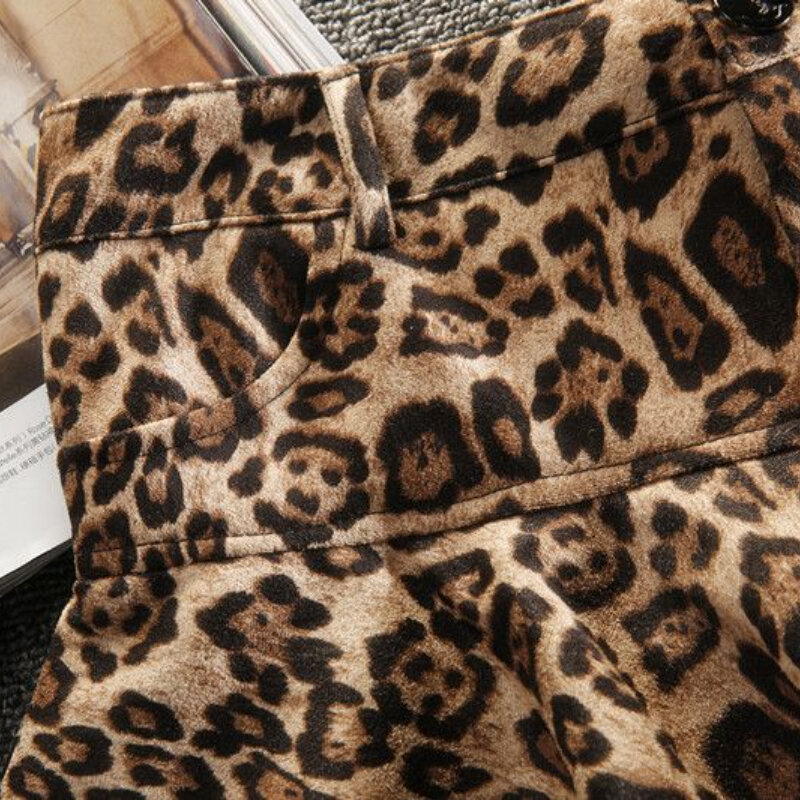 Deeptown-saia plissada sexy com estampa de leopardo para mulheres, estilo vintage, cintura alta, mini saia plissada, streetwear feminino marrom, Y2k