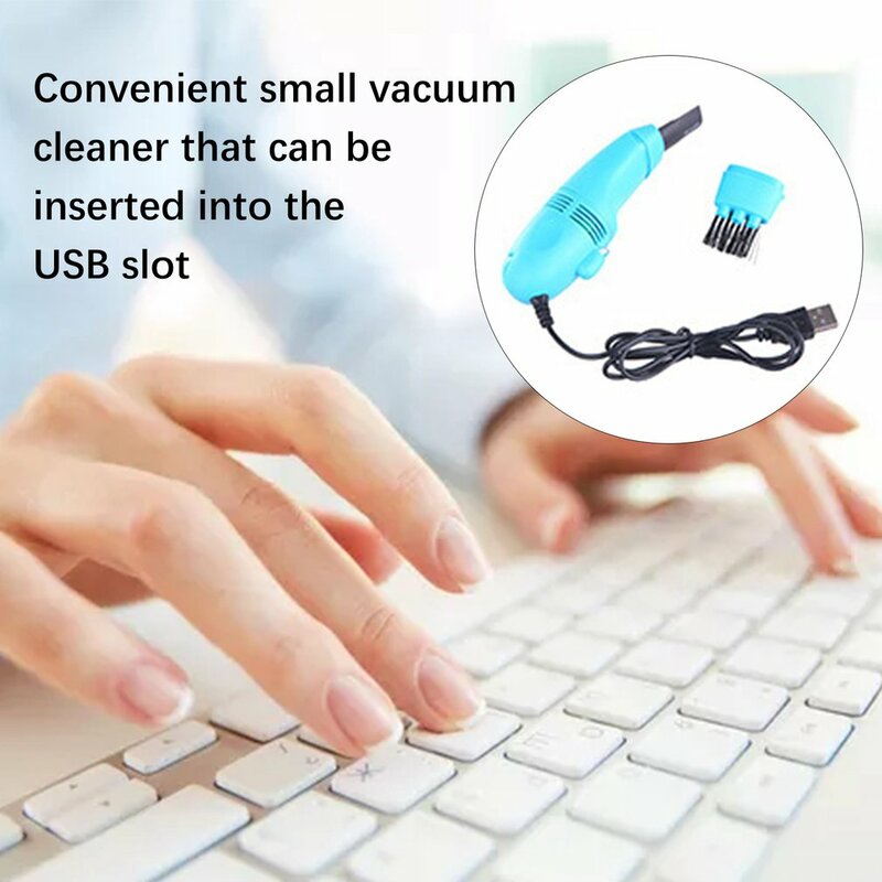 แปรงคีย์บอร์ดเครื่องดูดฝุ่น USB แบบพกพาสำหรับโน้ตบุ๊ค casing PC เดสก์ท็อปคีย์บอร์ดคอมพิวเตอร์ขนาดเล็กอุปกรณ์ทำความสะอาดทำความสะอาดแบบ USB