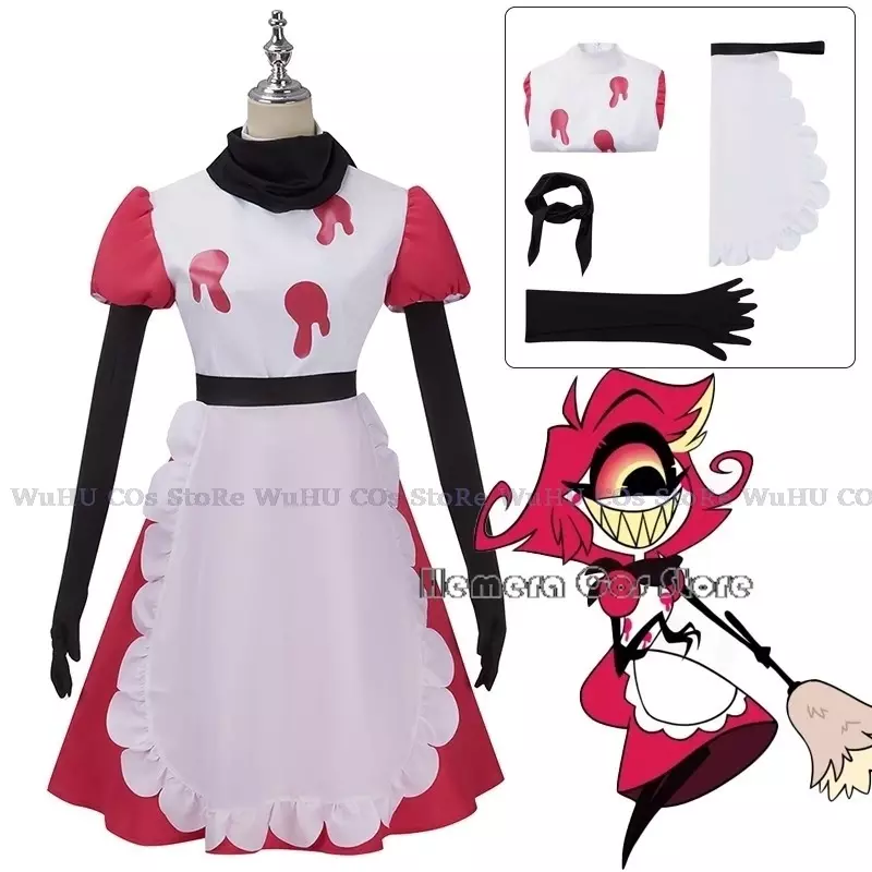 Niffty Anime Hazbin Niffy Hotel Cosplay Costume Suit Cute Devil Roleplay Clothes Uniform Cosplay Halloween Party Women Dress