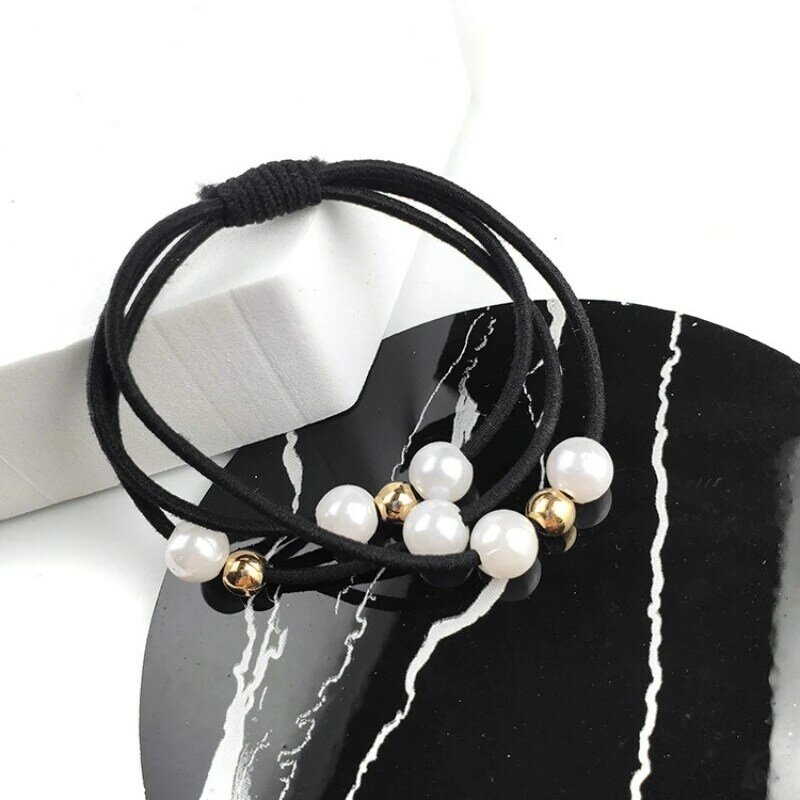 Perle di perle corda per capelli elastico multistrato fascette per capelli per donne ragazze fascia elastica accessori per capelli carini