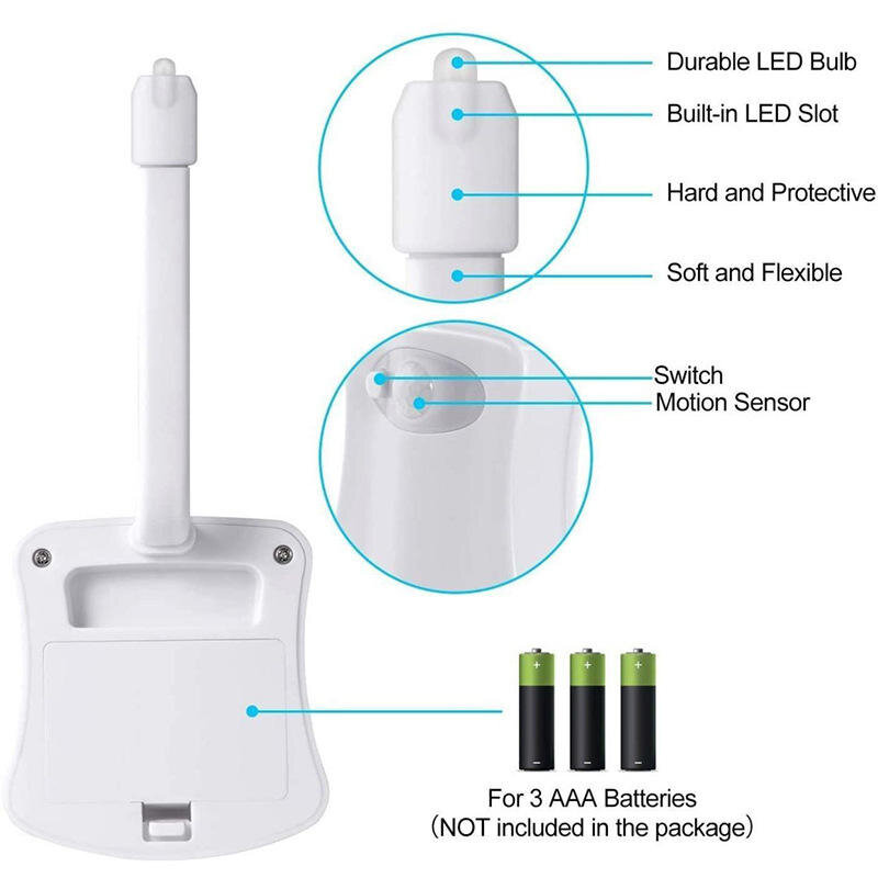 ไฟเซ็นเซอร์ตรวจจับการเคลื่อนไหว8/16สี PIR สำหรับห้องน้ำไฟ LED lampu tidur สำหรับห้องน้ำห้องสุขาไฟกลางคืน