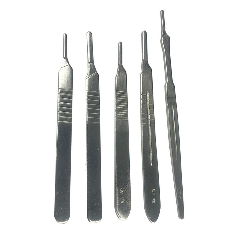 Aço carbono Blade Handle, prata escultura, lâmina de substituição, Reparação Hand Tools, 3 #, 4 #, 1pc