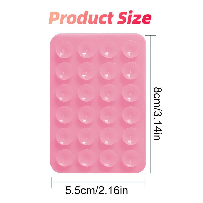 Suction Phone Case Mount Hands-Free Mirror Shower Phone Holder Square Anti-Slip Suction Cup Phone Mount For Kitchen Wall Table