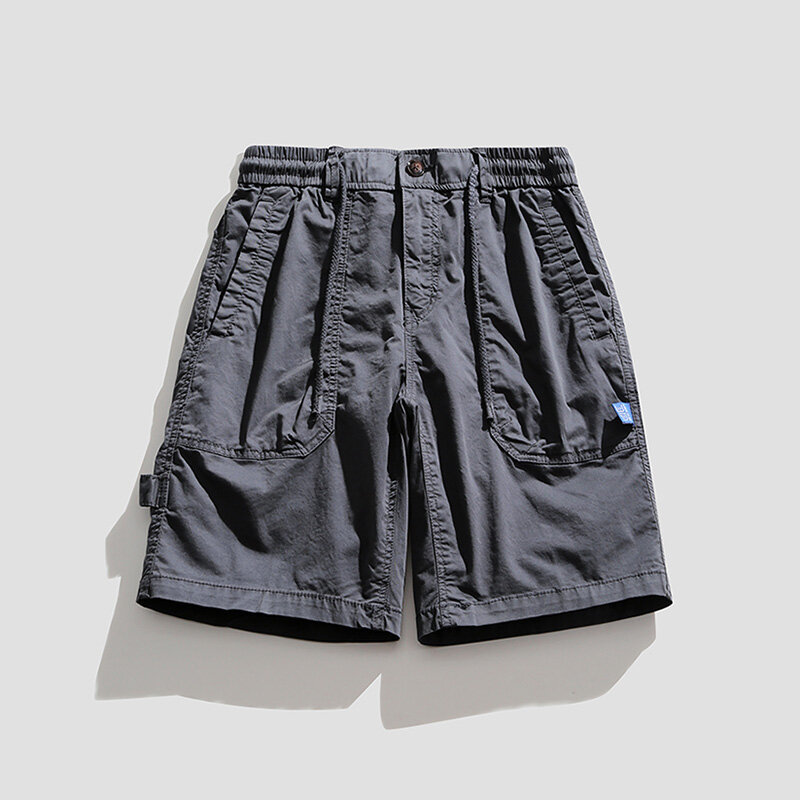 Brand Men's Camo Multi-Pockets Cargo Shorts Male Elastic Waist Outdoor Hiking Shorts