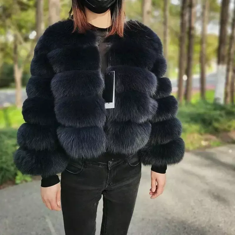 2024 Faux Raccoon Fur Coat Women Jacket Luxury Coat Women Winter Fluffy Jacket Thick Warm Furry Fur Outwear Faux Fur Coat