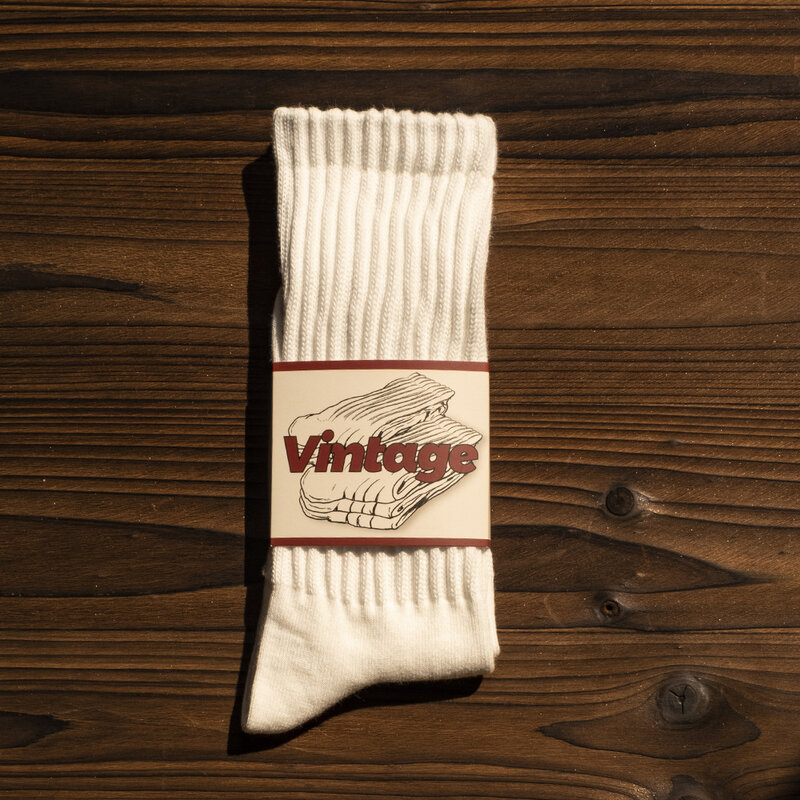 Calcetines altos de algodón para hombre y mujer, medias de tubo medio, estilo americano Vintage, línea gruesa japonesa, calcetines apilables de otoño