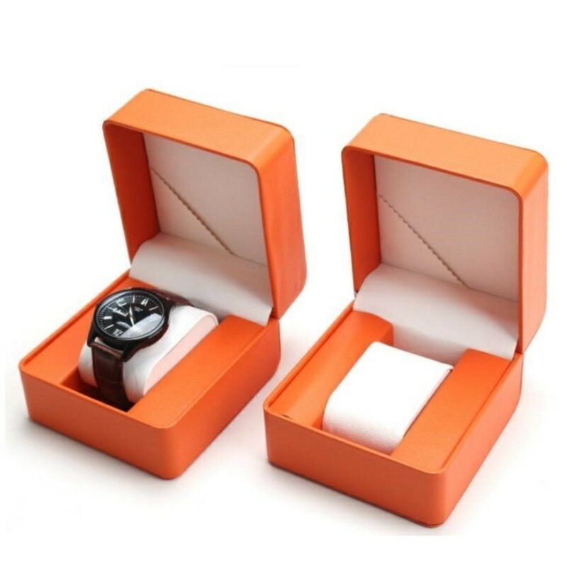 Casing tempat jam tangan mewah Pu tempat penyimpanan jam tangan menampilkan gelang pajangan pengatur penyimpanan perhiasan kelas atas hadiah Pengemasan