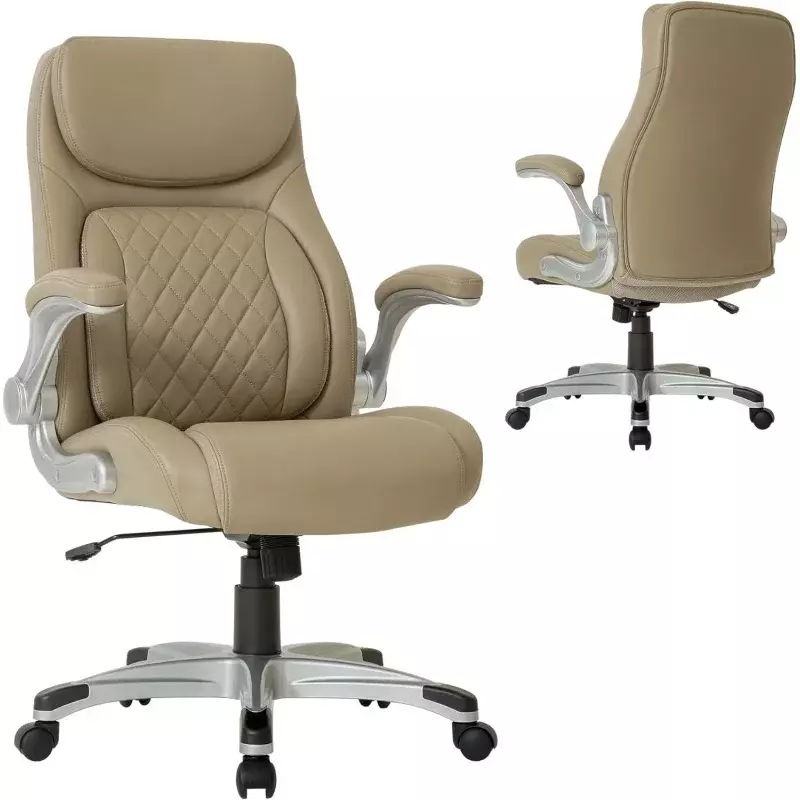 Kursi kantor kulit PU ergonomis postur nouhuang. Penyangga Lumbar Click5 dengan FlipAdjust sandaran tangan. Kursi eksekutif Modern dan C