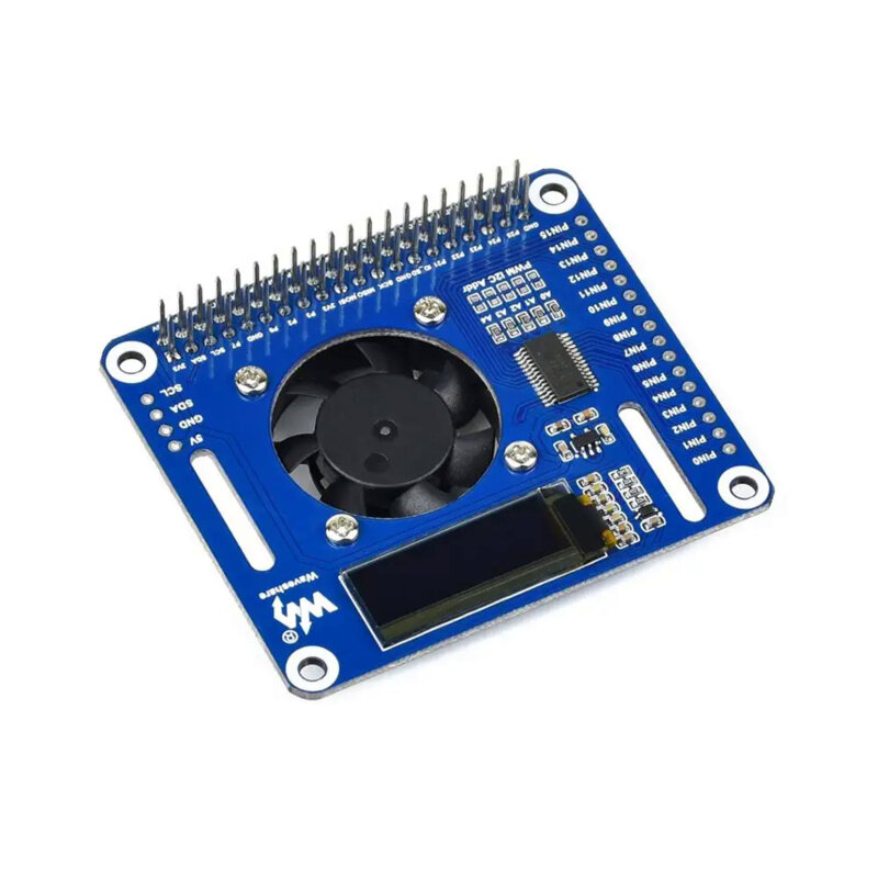 SMEIIER  PWM Controlled Fan HAT For Raspberry Pi, I2C Bus, PCA9685 Driver, Temperature Monitor