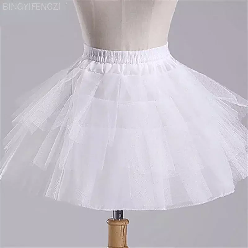 New Children Petticoats for Formal/flower Girl Dress 3 Layers Hoopless Short Crinoline Little Girls/kids/child Underskirt Origin