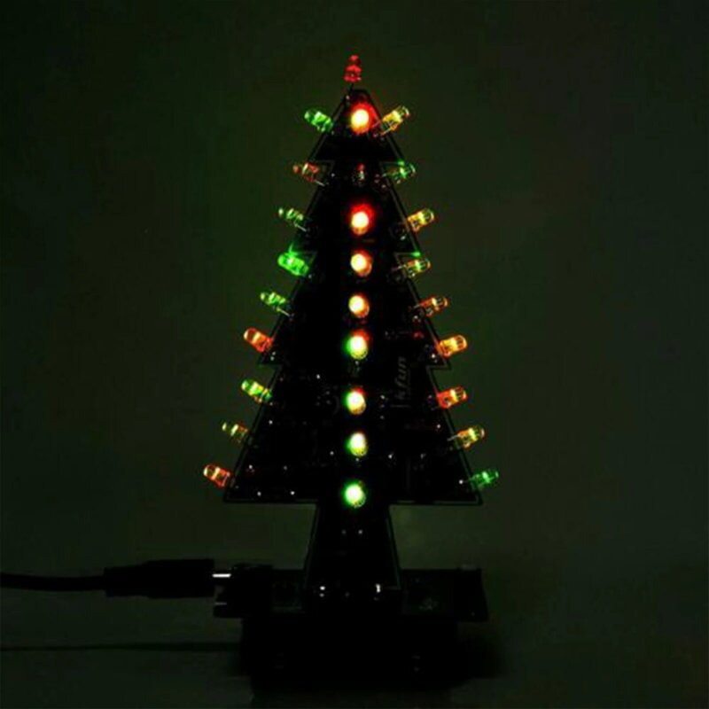Glowing Christmas Tree Ornament DIY Christmas Crafts Reusable For Table Desktop