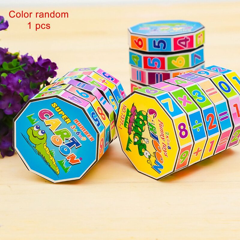 Hot 6-layer Cylindrical Digital Magic Toy Rithmetic Addition Subtraction Multiplication Division Number Cube Early Education Toy