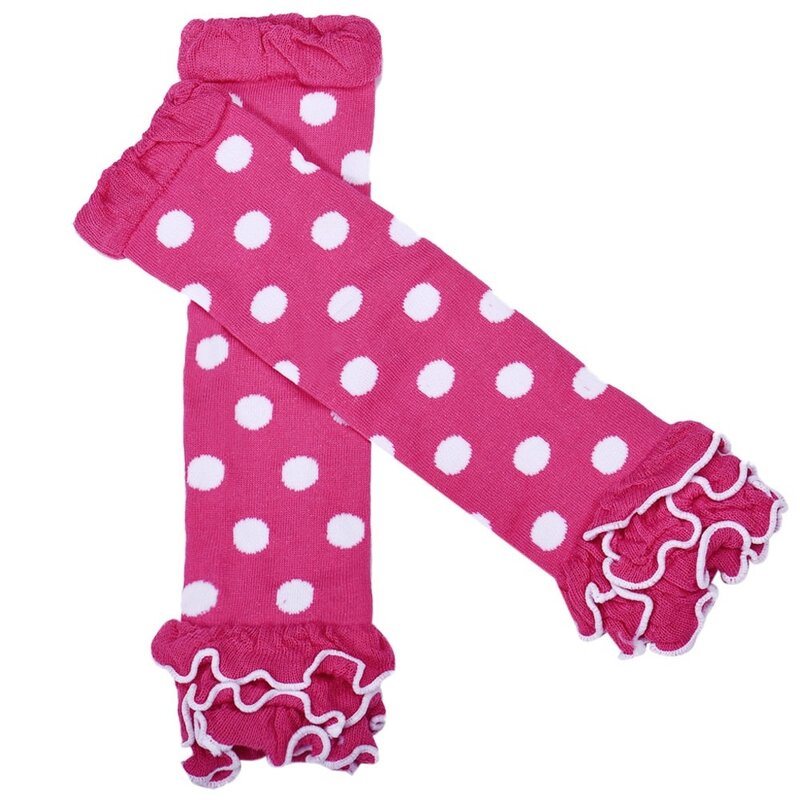 Jambières mignonnes en coton pour petites filles, collants à pois, leggings à volants