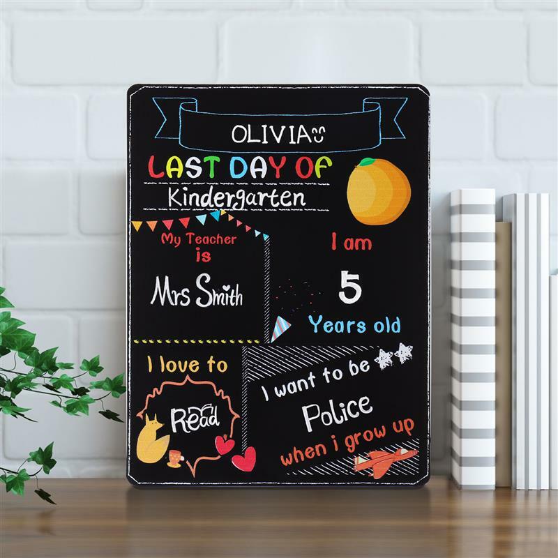 School Day Sign Of Chalkboards Board First Small Last Chalkboard Student Blackboard Message And 1St Back To Chalk Craft Photo