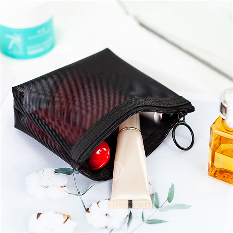 Sacos de viagem cosméticos transparentes para mulheres Estojo de maquiagem multifuncional Organizador de maquiagem com zíper Bolsa de armazenamento Saco de lavagem de higiene pessoal