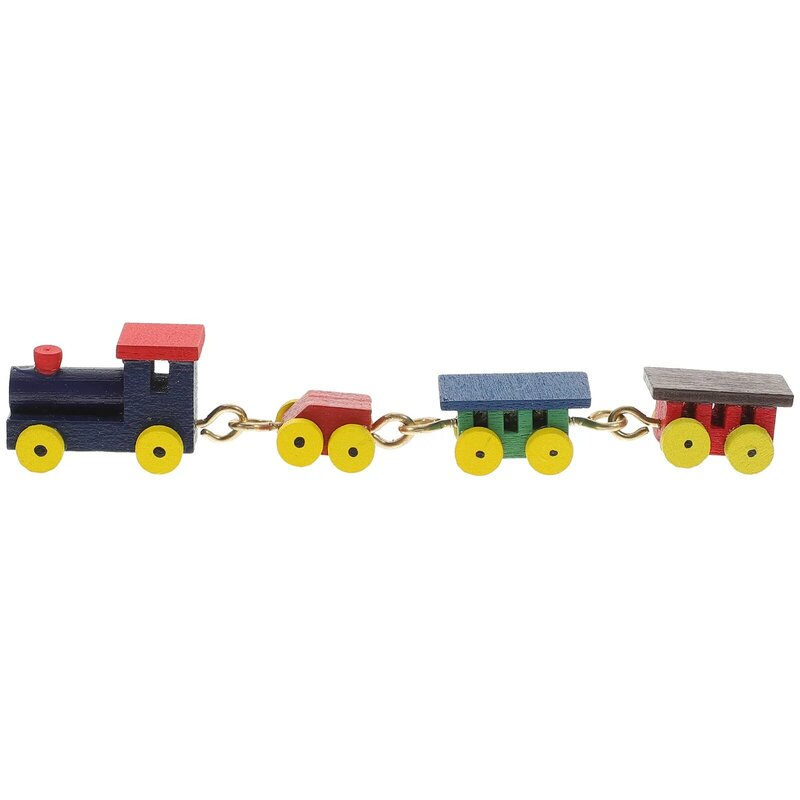 어린이 인형 집 기차 장난감 장식 미니어처 모델 액세서리, 어린이 모델, 나무 만화