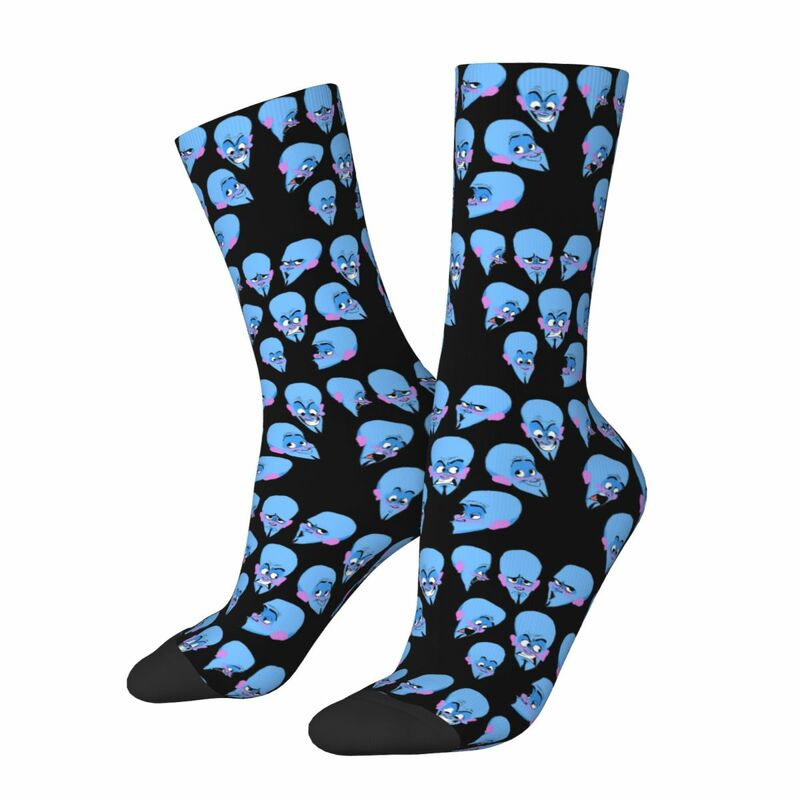 Megamind Socks Harajuku Sweat Absorbing Stockings All Season Long Socks Accessories for Man's Woman's Birthday Present