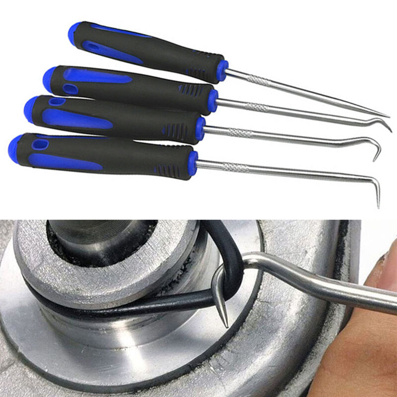 4Pcs 165mm Car Auto Vehicle Oil Seal Screwdrivers Set O-Ring Seal Gasket Puller Remover Pick Hooks Repair Tools for car