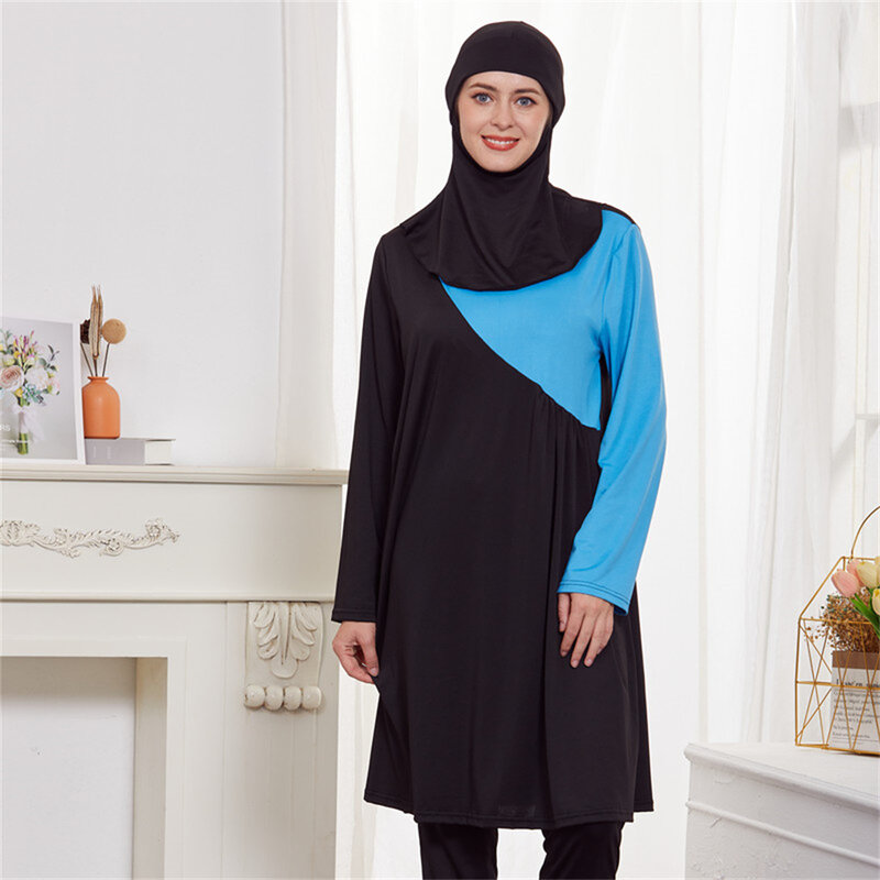 Moslim Badmode Sets Islamitische Badpak Conservatieve Badpak Volledige Cover Strand Hijab Badpakken Burkinis Badpak Vrouwen
