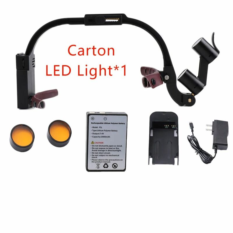 LED 램프 치과 도구, 치과 수술 조명, 휴대용 핸드밴드, 쌍안 유리 LED 헤드라이트, 5W