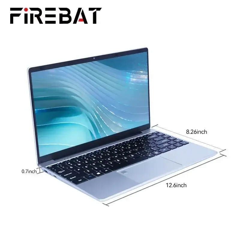 FIREBAT-ordenador portátil A14 Intel N5095, Notebook de 14,1 pulgadas, 16GB LPDDR4 RAM, 512GB 1TB SSD, ligero, para negocios, FHD, con huella dactilar